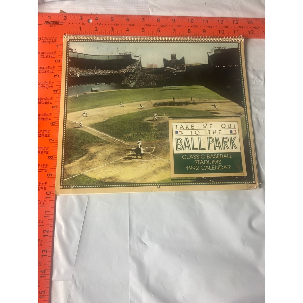Vintage 1992 Gibson MLB Take Me Out To The Ball Park Classic Stadiums Calendar